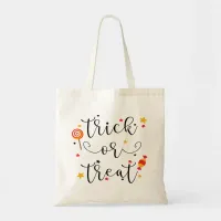 trick or treat halloween tote bag