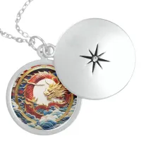 Fire breathing dragon artificial intelligence locket necklace