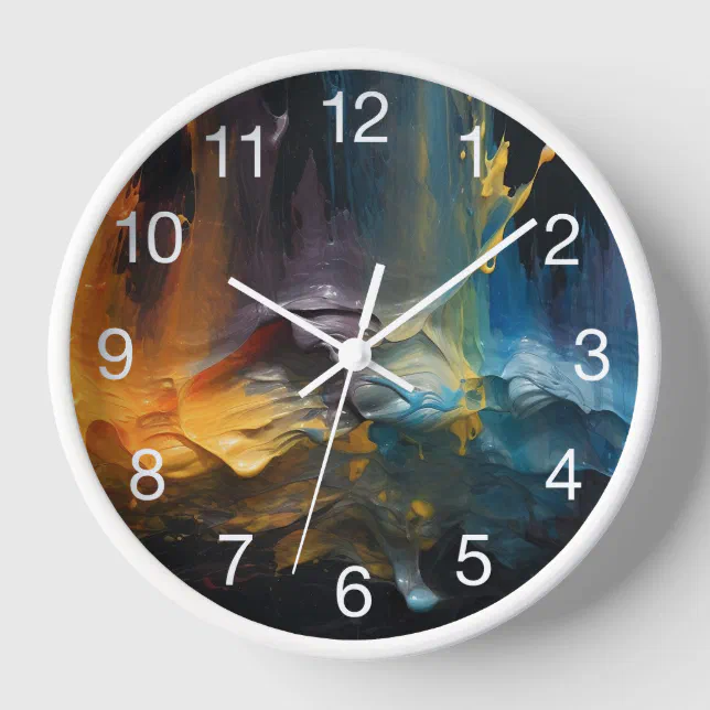 Cresting Wave oil painting Clock