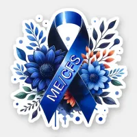 Myalgic Encephalomyelitis ME/CFS Awareness Ribbon Sticker