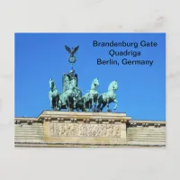 Brandenburg Gate Quadriga in Berlin, Germany Postcard