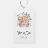 Watercolor Bouquet Thank You Blush ID654 Gift Tags