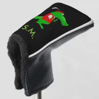 Crocodile Golfer & Initials Golf Club Putter Cover