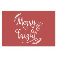 merry and bright Christmas Holiday Tissue Paper