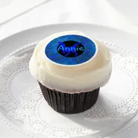 Personalized Blue Dinosaur Hide Edible Frosting Rounds