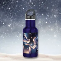 Anime Girl and Her Dragon Mystical   Stainless Steel Water Bottle