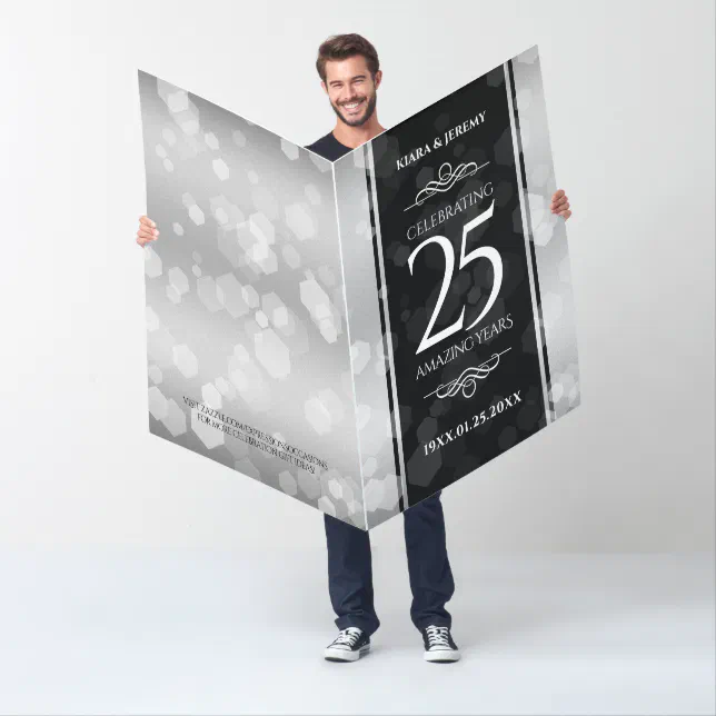 Giant 25th Silver Wedding Anniversary Card