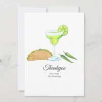 Tacos and Tequila Thank You Card