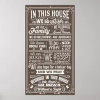 In This House We Do Autism Family Quote Typography Poster