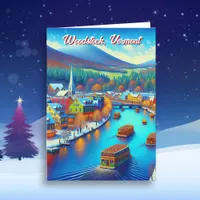 Woodstock, Vermont at Christmas time Card