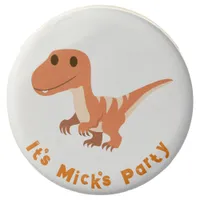 Cute Velociraptor with Custom Message Chocolate Covered Oreo