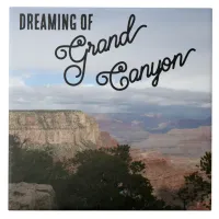 Dreaming of Grand Canyon Cloudy Sky Photo Ceramic Tile