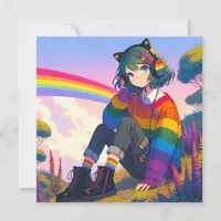 LGBTQIA+ Anime Girl Lesbian Pride 