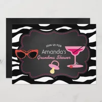 Modern Grandma Baby Shower Chalkboard Invitation