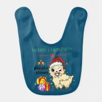 Christmas Llama Baby Bib