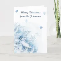 Beautiful Winter Frost Christmas Holiday Card