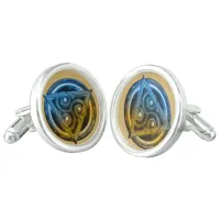 Ethereal Celtic Mandala of Duality Cufflinks