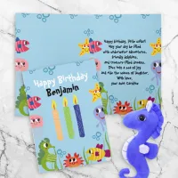Under The Sea Whimsical Cute Creatures Birthday Card