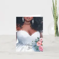 Bride Bridal Shower Bachelorette Thank You Card