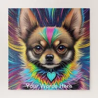 Vivid Rainbow Neon Psychedelic Nature & Wildlife Jigsaw Puzzle