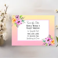Elegant  Petunias Floral Wedding Save the Date Postcard