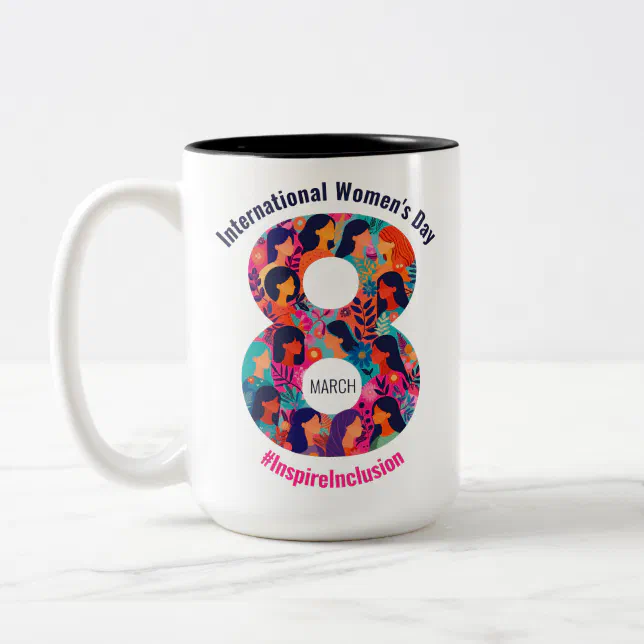 March 8 International Women's Day IWD Two-Tone Coffee Mug