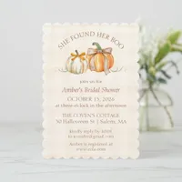 "She Found Her Boo" Halloween Fall Bridal Shower Invitation