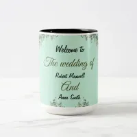 Simple Modern Emerald Nice Greenery The Wedding Two-Tone Coffee Mug