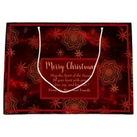  Red Merry Christmas Personalized  Large Gift Bag