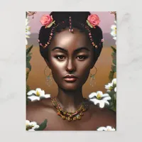 African-American Beauty AI Art Postcard