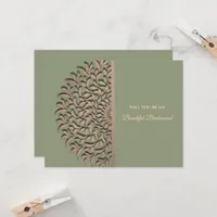 Elegant Modern Sage green gold bridesmaid proposal Invitation