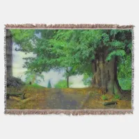 Take a deep breath! Enchanting landscape  Throw Blanket