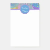 Pretty Girly Pink Purple and Blue Sticky Notes 