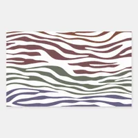 Colorful Zebra Abstract Rectangular Sticker