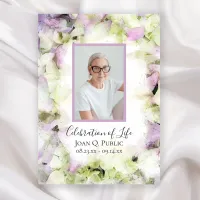 Almost Pink Hydrangea Celebration of Life Invitation