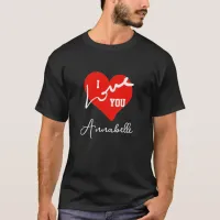 Will You Marry Me Valentine Proposal Black T-Shirt