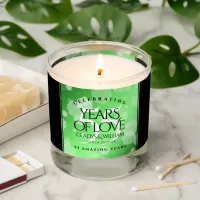 Elegant 55th Emerald Wedding Anniversary Scented Candle