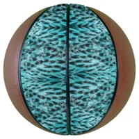 Chic animal print in blue - feather design basketball