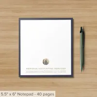 Elegant Gold Seal Accounting Notepad