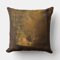 The Trout Pool (1870) Artwork - Throw Pillow