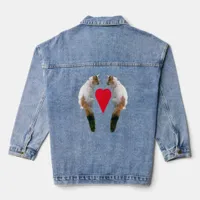 Denim Jacket - Longhaired Cats with Heart