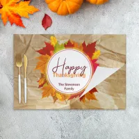 Fall Maple Leaves Thanksgiving Paper Placemat
