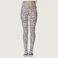 Sepia Christmas Pattern Leggings