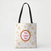 Retro Atomic Mid-Century Mod Red & Gold Starburst  Tote Bag