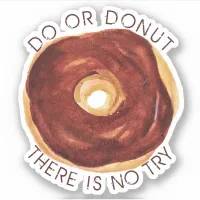 Chocolate Doughnut Fun Quote Cute Add Name Sticker