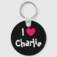 I Love Charlie Keychain