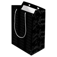 Luxurious black and gold wedding theme Elegant Medium Gift Bag