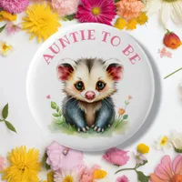 Sweet Woodland Creatures Auntie To Be Button