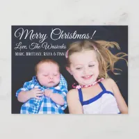 Merry Christmas Family Photo Christmas Postcard