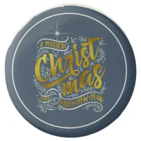 Magical Christmas Typography Gold ID441 Chocolate Dipped Oreo